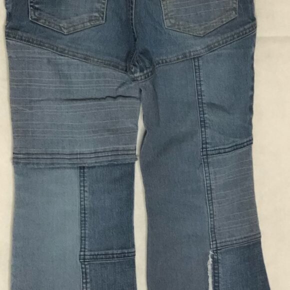 mudd light wash patches blue jeans pockets zipper button 8 kids READ - Picture 3 of 14